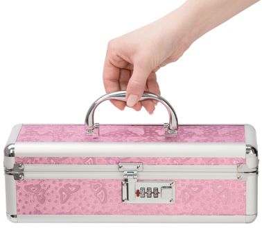 Кейс для зберігання секс-іграшок BMS Factory - The Toy Chest Lokable Vibrator Case Pink з кодовим за