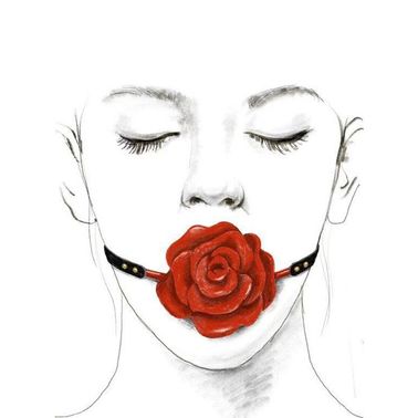 Роскошный кляп в виде розы Zalo - Rose Ball Gag, двойное использование