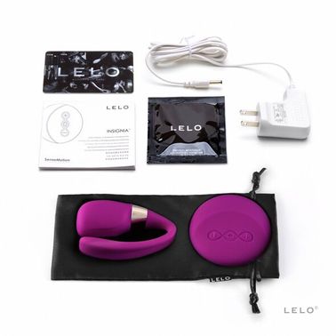 Вибратор для пар LELO Tiani 3 Deep Rose, 2 мотора, пульт ДУ, Бордовий, Бордовий