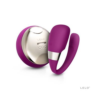 Вибратор для пар LELO Tiani 3 Deep Rose, 2 мотора, пульт ДУ, Бордовий, Бордовий