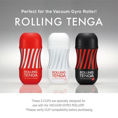 Автоматический мастурбатор Tenga VACUUM GYRO ROLLER, ротация и вакуум, совместим с Tenga Cup