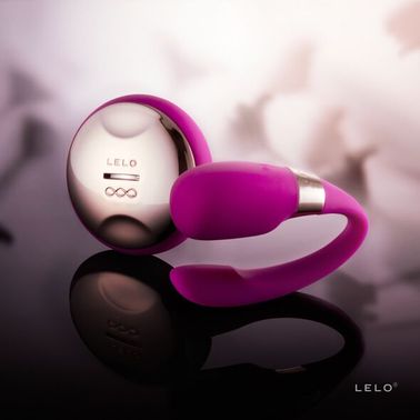 Вибратор для пар LELO Tiani 3 Deep Rose, 2 мотора, пульт ДУ, Бордовий, Бордовий