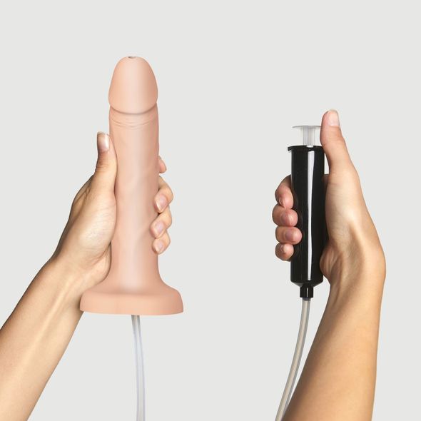 Кончающий фаллоимитатор Strap-On-Me Squirting Cum Dildo Realistic Vanilla, диам. 3,5 см, силикон, Тілесний, S, Тілесний