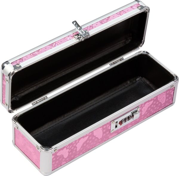 Кейс для зберігання секс-іграшок BMS Factory - The Toy Chest Lokable Vibrator Case Pink з кодовим за