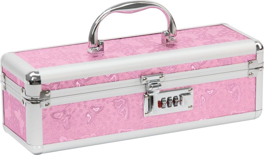 Кейс для зберігання секс-іграшок BMS Factory - The Toy Chest Lokable Vibrator Case Pink з кодовим за