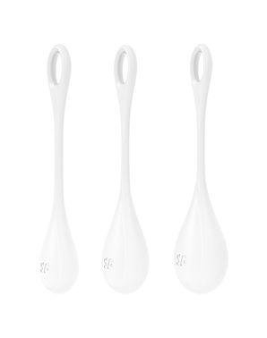 Набір йоні намистин Satisfyer Yoni Power 1 White, діаметр 2-2,5-3см, вага 22-46-74гр