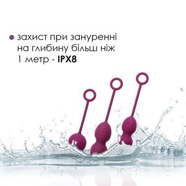 Набір вагінальних кульок зі зміщеним центром ваги Svakom Nova Violet