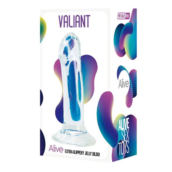 Прозорий фалоімітатор Alive Valiant Jelly Dildo