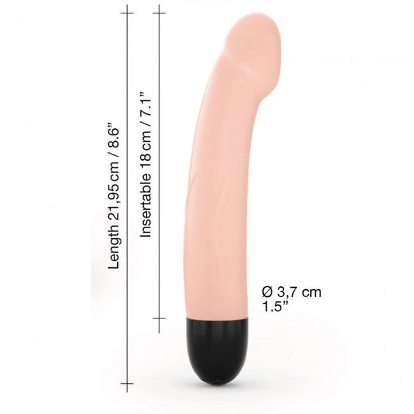 Вибратор Dorcel Real Vibration M Flesh 2.0, диам 3,7см, перезаряжаемый, для точки G, Тілесний, M, Тілесний