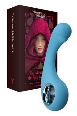 Вибратор для точки G FairyGasm BraveryAward green, Голубой, Блакитний