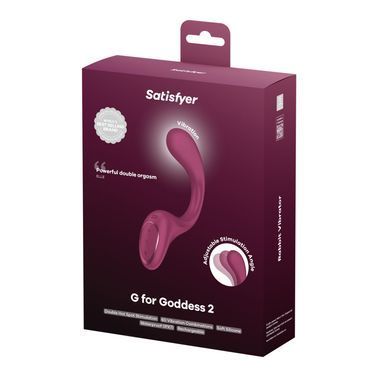 Вагінально-кліторальний вібратор Satisfyer G for Goddess 2 Wine Red, 2 мотори