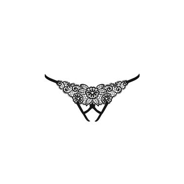 Трусики кружевные с доступом VIOLANTE THONG black S/M - Passion Exclusive