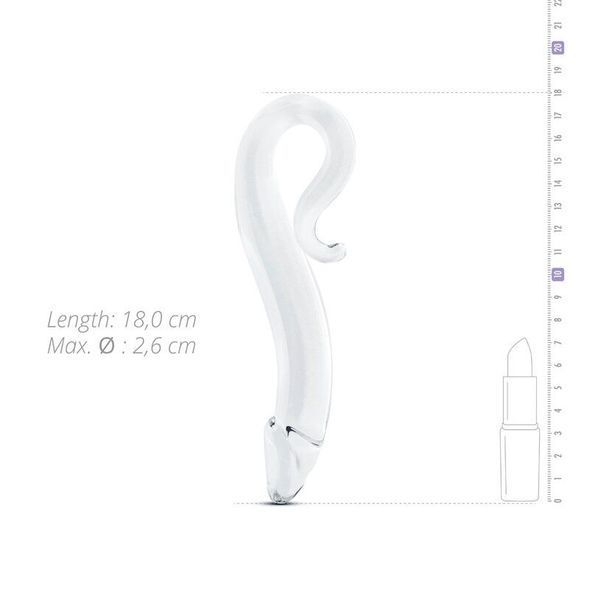 Скляний дилдо Gildo Glass Dildo No. 14, реалістична головка
