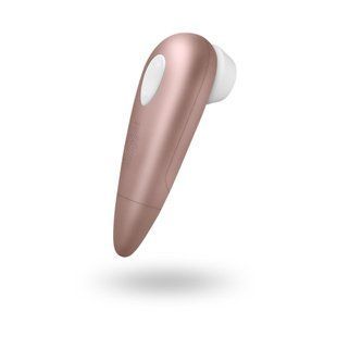 Вакуумный клиторальный стимулятор Satisfyer Number One, на батарейках, Золотистый, Золотистий