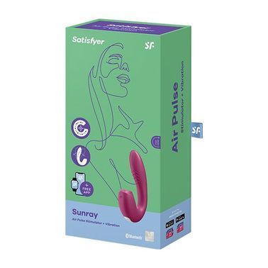 Вакуумний смарт-вібратор Satisfyer Sunray Berry, 4 положення стовбура