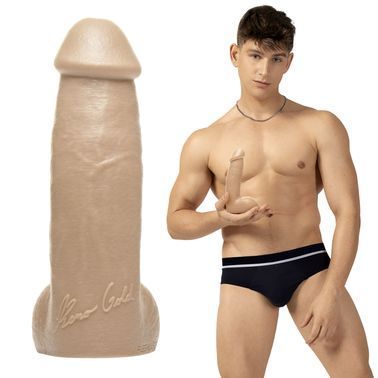 Фаллоимитатор Fleshjack Boys: Reno Gold Dildo, по слепку пениса порноактера