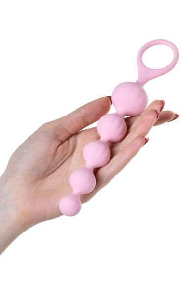 Набір анальних бус Satisfyer Beads Colored, силікон , макс. діаметр 3,3 см і 3,5 см