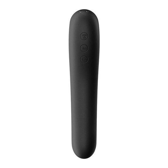 Вакуумный стимулятор с вибрацией Satisfyer Dual Kiss Black