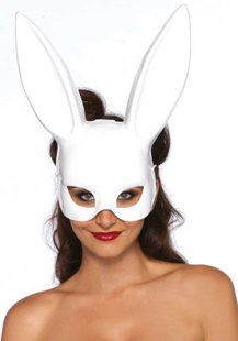 Маска кролика Leg Avenue Masquerade Rabbit Mask White, довгі вушка, на резинці