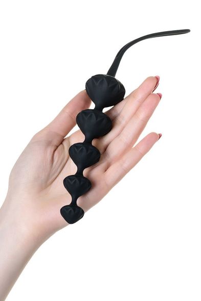 Набір анальних намистин Satisfyer Beads Black, силікон, макс. діаметр 3,3 см та 3,5 см