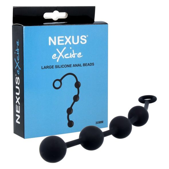 Анальные шарики Nexus Excite Large Anal Beads, силикон, макс. диаметр 3 см