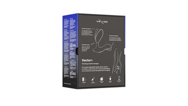 Смарт-вібромасажер простати We-Vibe Vector+ CHARCOAL BLACK, пульт ДК, регульований кут нахилу