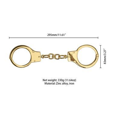Наручники LOCKINK Pretty-sub Handcuffs, золотисті, металеві, можна відкрити без ключа