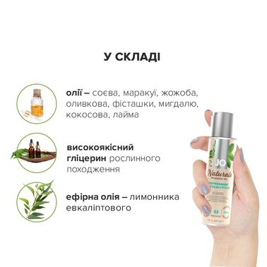 Масажна олія System JO - Naturals Massage Oil - Peppermint & Eucalyptus з натуральними ефірними олія