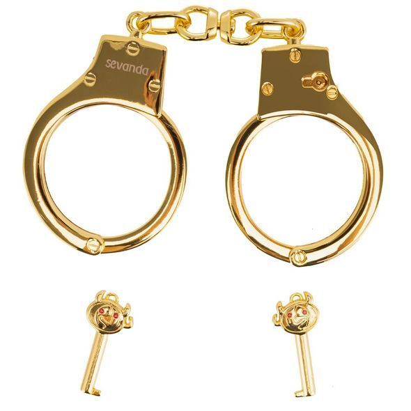 Наручники LOCKINK Pretty-sub Handcuffs, золотисті, металеві, можна відкрити без ключа