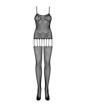 Бодистокинг Obsessive Bodystocking F235 S/M/L, тонкие подвязки, нежный декор, сеточка