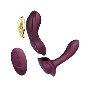 Смартвибратор в трусики Zalo — AYA Velvet Purple, насадка и пульт ДУ