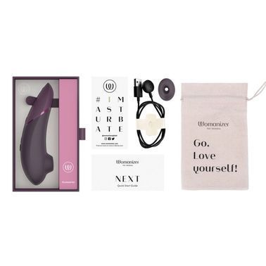 Вакуумный клиторальный стимулятор Womanizer Next Dark Purple, 3D Pleasure Air, 14 уровней интенсивности