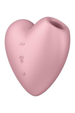 Вакуумний стимулятор-серце з вібрацією Satisfyer Cutie Heart Light Red