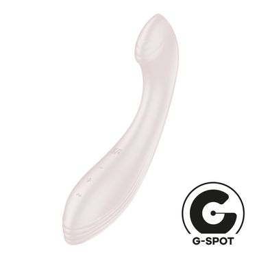 Вибратор для точки G Satisfyer G-Force Pink, 10 режимов + 5 уровней интенсивности, Білий перламутр, Білий перламутр