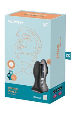 Анальна смарт вібропробка із перлинним масажем Satisfyer Rotator Plug 2+ Black