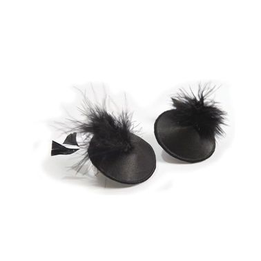 Пестіс - стикини Bijoux Indiscrets Burlesque pasties FEATHER, з пір'ям