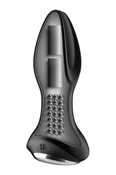 Анальная смарт вибропробка с жемчужным массажем Satisfyer Rotator Plug 2+ Black