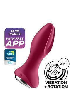 Анальная смарт вибропробка с жемчужным массажем Satisfyer Rotator Plug 2+ Violet