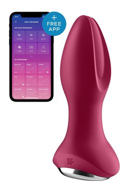 Анальная смарт вибропробка с жемчужным массажем Satisfyer Rotator Plug 2+ Violet