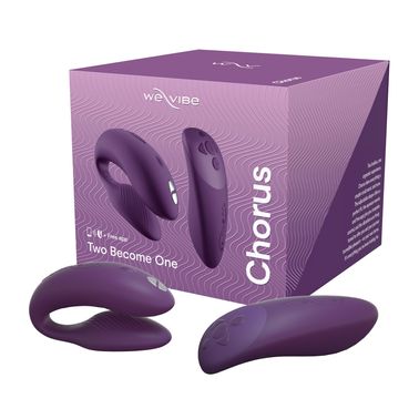 Смарт-вибратор для пар We-Vibe Chorus Purple, сенсорное управление вибрациями сжатием пульта