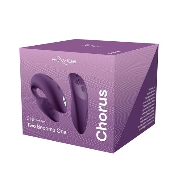 Смарт-вибратор для пар We-Vibe Chorus Purple, сенсорное управление вибрациями сжатием пульта