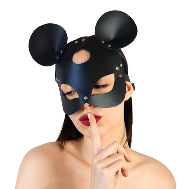 Кожаная маска зайки Art of Sex - Mouse Mask, цвет Лавандовый