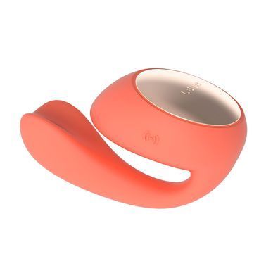 Смарт-вибратор LELO Ida Wave Coral Red, вагинально-клиторальный, технология WaveMotion, 2 мотора, Помаранчевий, Помаранчевий