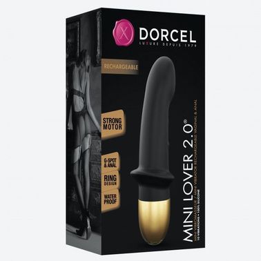 Вибратор Dorcel Mini Lover Black 2.0 перезаряжаемый, для точки G и массажа простаты