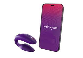 Смарт-вибратор для пар We-Vibe Sync 2 Purple, 10 виброрежимов, пульт ДУ, Сиреневый, Фіолетовий