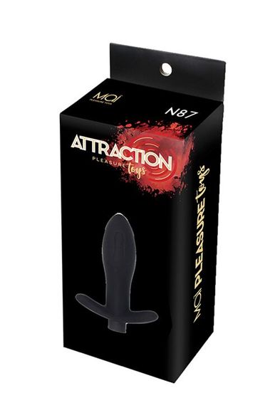 Анальна пробка з вібрацією MAI Attraction Toys №87 Black перезаряджаєма, длина 11см, диаметр 3,5см