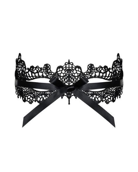 Мереживна маска Obsessive A701 mask, єдиний розмір, чорна