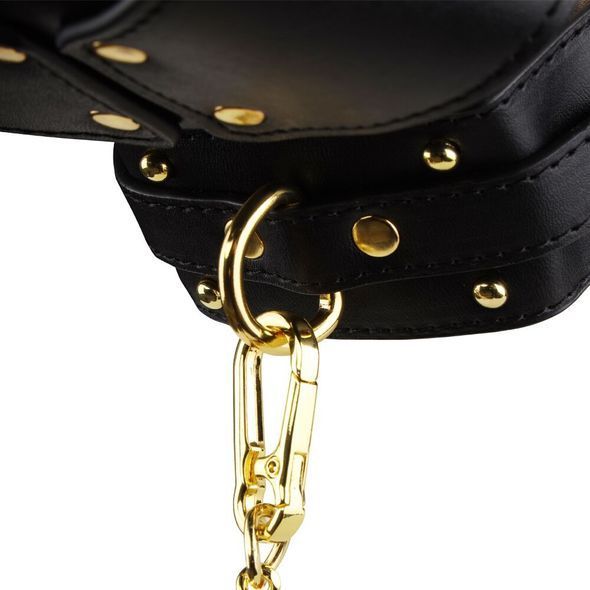 Маска-збруя для мінету з повідцем LOCKINK SEVANDA Blowjob Head Muzzle with Leash, чорна
