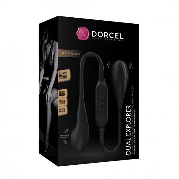 Вибратор на гибкой сцепке со стимуляцией пальчиком Dorcel DUAL EXPLORER