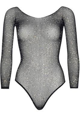 Сітчасте боді зі стразами Leg Avenue Crystalized fishnet bodysuit , Чорний, Чорний
